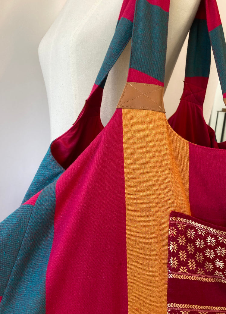 Oversize Big Bag  Sari-Stoffmix